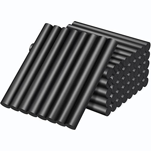 Black Hot Glue Sticks Full Size, Manarty 48 PCS Standard EVA Hot Melt Adhesive Gluing Stick, High Low Temp for Handmade Car DIY Art Craft Home Office Project Craft Fix & Repairs, 0.43 Dia x 4 Long