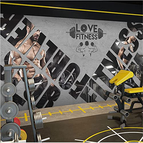 Benutzerdefinierte moderne Persönlichkeit Fitness Sport Fototapete 3D Gym Industrie Dekor grau Zement Hintergrund Wandbild Tapete 3D