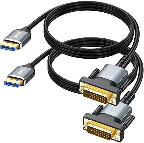 Displayport to DVI Cable 3ft 2-Pack (6FT, Grey)