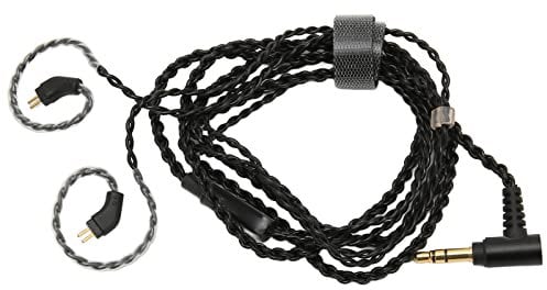 Dpofirs Cable de Actualización de Repuesto para Auriculares de 2 Pines, Cable de Auriculares de 3,5mm para Responder Llamadas, Escuchar Música, Campo de Sonido Equilibrado de Tres Bandas Completas