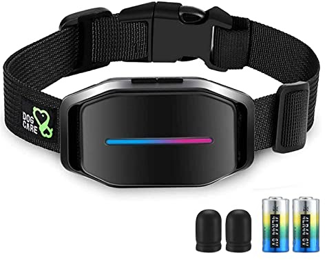 Collier Anti Aboiement Chien Intelligente avec 2 Batteries-Modes Inoffensif Statique/Vibration Et 5 Niveaux Sensibilité,Aide Progressif Automatique,20-56cm Sangle Réglable pour Moyen/Grand Chien