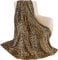 Decke 150x200 cm Gelber Leoparden-Print Kuschelige Wolldecke Flauschig Weich Warm Plüsch Wohndecke 3D Tagesdecke Decke für Bett Dicke Decke Sofa Wohndecke Geschenke für Frauen Männer (150X200 cm)