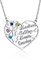 GoldChic Collana Cuore Con Nome Personalizzato Ciondolo Albero della Vita Collana Donna Cuore con Pietra di Nascita Personalizzata con 4 Nomi Collana Donna Acciaio Regalo per Famgia Amica Mamma