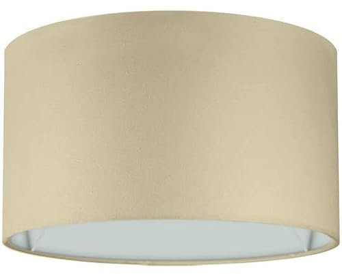 Wogati® Premium Lampenschirm E14/E27 Baumwolle|Farbe: Beige/Größe: Ø30cm Höhe 20cm|Lampenschirm Stehlampe + Lampenschirm Hängelampe + Lampenschirm für Tischlampe