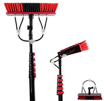 20ft/6m Water Fed Pole & Backpack/Window Cleaning Telescopic Brush/Extendable Window Washer conservatory roof cleaner water fed pole Photovoltaic Panel Cleaning Pxkmouy