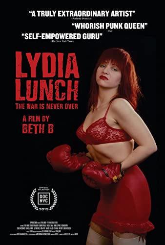 Lydia Lunch The War Is Never Over Poster A1 - Filmkunstposter in verschiedenen Größen für Wohn- oder Schlafzimmerideen. Randlose Kultfilmbilder, klassische ikonische 70er, 80er, 90er Jahre, Vintage-R