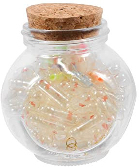 ORFOFE Bouteille De Messages 1 Jeu Gélule Pilule Lumineuse De Messages Message Dans Une En Verre Capsule De Messages Souhaitant Capsule Lettre D'amour Fille Papier Cadeau Lumineux