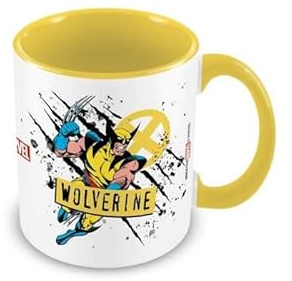Wolverine (Strike) - Tazza con interno colorato, 315 ml, colore: Giallo