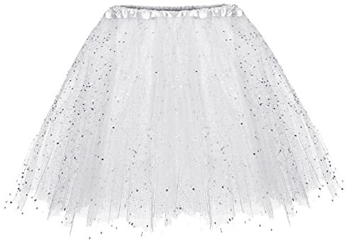 Lightning Deals of Today Karneval Kostüm Damen Tüllrock Lila Damen Rock Für Hochzeit Damen Glitzer Rock Schwarz Tüllrolle Rock Silber Metallic Damen Bridesmay Damen Neon Rock Tutu Grün