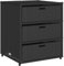 vidaXL Gartenschrank, Geräteschrank mit viel Stauraum, Beistellschrank Schrank mit Türen, Balkonschrank Terrassenschrank, Schwarz Poly Rattan