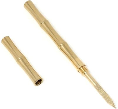 Honbay 1PCS Brass Bamboo Joints Tea Knife Pure Copper Tea Knife Metal Ice Pick Tea Cake Pick Tool