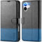 TUCCH Case for iPhone 16 Plus (6.7) 2024, Magnetic PU Leather Protective Wallet Folio Foldable Case with[RFID Blocking]Card Slots Kickstand[Shockproof TPU]Compatible with iPhone 16 Plus, Black&Blue