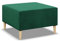 Mebligo - Puff Hocker BLANK, Fußhocker für Sessel, Couch Hocker, Sofa Hocker, Sitzhocker, Hocker Wohnzimmer, Bequemer Hocker als Auflage, Sitzpuff, Beine und Tisch - 71x71x40cm Dunkelgrün