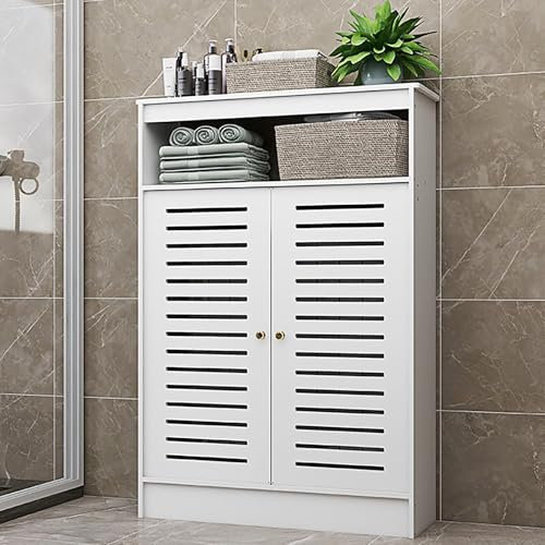 Heizungsverkleidung, Heizkörperverkleidung Rippenheizkörper, Heizung Heizkörper Abdeckung Schutz, Mit Offenen Regalen Heizkörperabdeckung, Mit 2 Türen MDF Heizkörperabdeckung Heizkörper Abdeckung(50x9