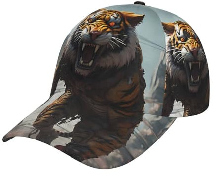 Unisex,Herren Dame Freizeitmütze Ruinen Tiger Krieger Running Kappe Modische Sonnenmütze Verstellbar Laufmütze Für Sport Angeln Bootfahren