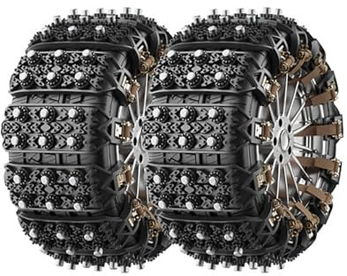 SIOXFN Auto Schneeketten für BMW X4 F26 G02 X5 E53 X6, rutschfeste Auto Schneereifenketten Verstellbare Auto Reifen Ketten für Reifenbreite 165-265mm(6,5-10,43),D 16Pcs