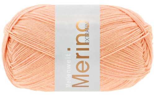 LANA GROSSA Meilenweit 100 Merino extrafine | Hochwertiges Sockengarn, waschmaschinenfest | Handstrickgarn aus 75% Schurwolle & 25% Polyamid | 100g Wolle, Stricken & Häkeln | 420m Garn FB2458