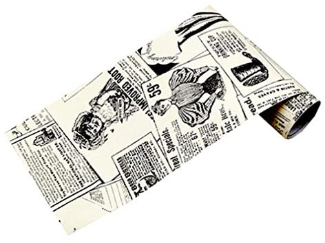 Adhesive Vintage Newspaper Decorative Paper Wallpaper Furniture Stickers Wallpaper 45x300cm