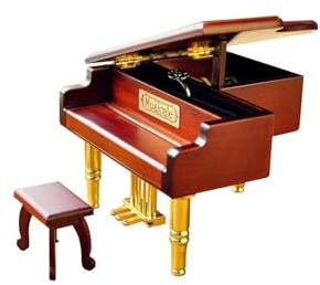 Schmuckkästen Spieluhren Simulation Holz Klavier Schmuck Spieluhr bietet Platz for Ringe Geschenke