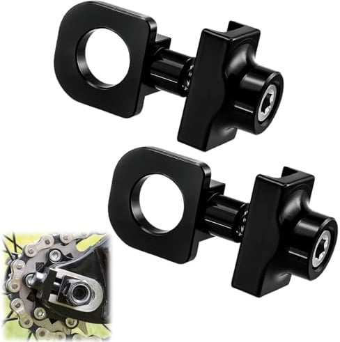 Tendeurs de chaîne de vélo, 2 tendeurs de chaîne à vitesse unique | Guide-chaîne en aluminium CNC pour BMX, Fixie et Single Speed, noir