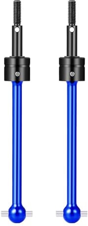 SWX 2 Stück RC Vorne&Hinten CVD Antriebswellen für Tamiya TT02B 1/10, Blau | Für Tamiya TT02B 1/10 RC Offroad Fahrzeug Upgrade Teile