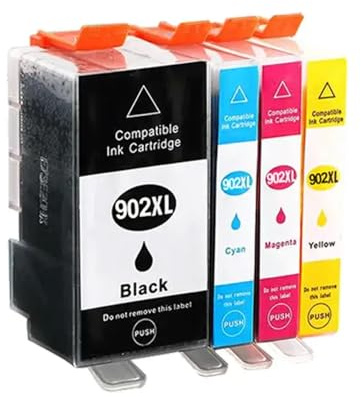 MCUXMVUMI 902XL 906XL Tintenpatrone Set kompatibel mit OfficeJet 6950 6951 6954 6958 6960 6962 6968 6970 6975 6978 6979 6860 Drucker 902 906(1set)