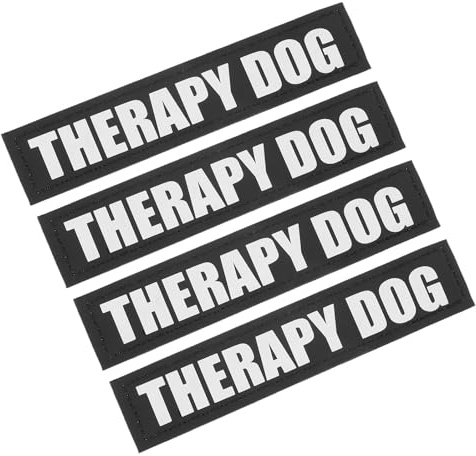 Hohopeti 2 Paare Reflektierende Hundegeschirr Aufnäher Langlebige Klett Patches für Haustierweste Sichtbar bei Dunkelheit Einsetzbar Einfach Austauschbar S