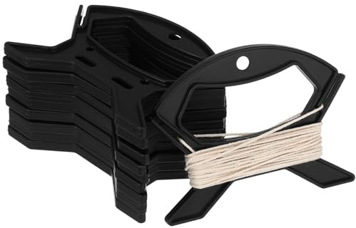 Drahtwickler 12x9,1x0,75cm aus ABS Kunststoff, 10 Stück | Schwarz, Schnelle Kabelfreigabe, Verstärkte Kanten, für Kopfhörer und Audiokabel zu Hause