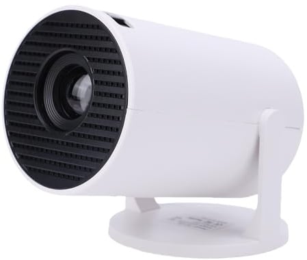 ASHATA Projektor mit WLAN und Bluetooth, 240°-Drehung, Geräuscharmer Projektor, Elektrischer Fokus, Vertikaler Keystone, Mehrere Anschlüsse, Tragbarer -HD-Videoprojektor für Heimfilme