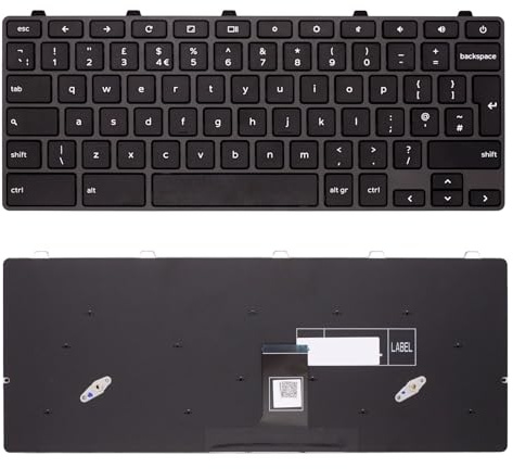 New UK layout Keyboard Replacement for Dell Chromebook 3100 2XD60 PK132FG2A15 Notebook Laptop keyboard -BLACK