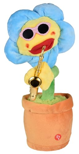 Genérico Cantante y - 80 canciones mejoradas de peluche, de saxofón creativo y, flor musical animada | Figura de baile eléctrico quebradizo, regalo de de cumpleaños