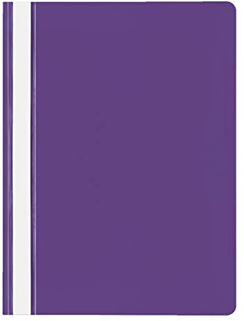 VELOFLEX 4748070 - Schnellhefter VELOFORM, 20 Stück, DIN A4, lila, PP, transparenter Vorderdeckel, mit Beschriftungsstreifen