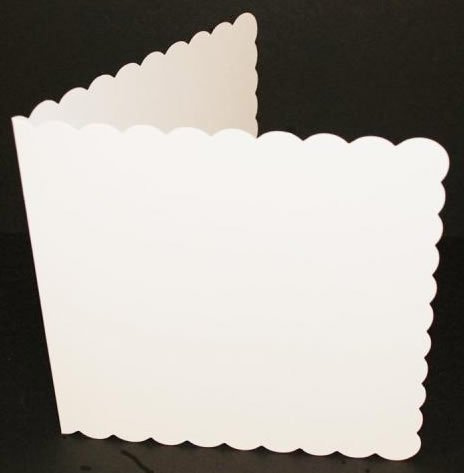 50 x (5x5)Scalloped White Cards & Envelopes