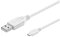Goobay 96194 USB A auf Micro USB B Kabel 3m / Handykabel 480 Mbits / Ladekabel USB 2.0 zu Micro USB Type B Stecker Adapterkabel / Kupferleiter / Weiß / 3 Meter