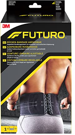 FUTURO Rücken-Bandage anpassbar, Verstellbar (73.7 - 129.5 cm) - Hilft bei der Unterstützung eines steifen, verstauchten oder schmerzenden Rückens