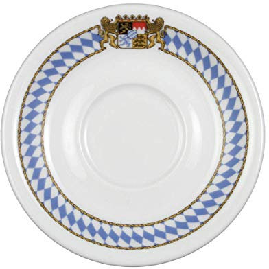 Seltmann Compact Bayern Untertasse, Porzellan, Mehrfarbig, 14.5 cm