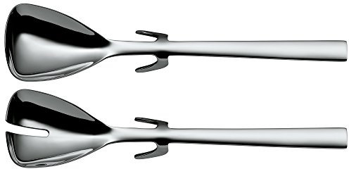 WMF Wings Salatbesteck Edelstahl 25 cm, Salatgabel Servierlöffel, Cromargan Edelstahl rostfrei poliert