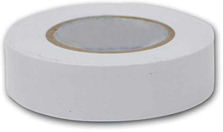 Rouleau de ruban isolant pour électricien, blanc, 20 mètres, It-1/20-W