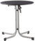 Sieger 1325-50 Gastro-Tisch mit Puroplan-Platte Ø 68 cm, Stahlrohrgestell graphit, Tischplatte Schieferdekor anthrazit