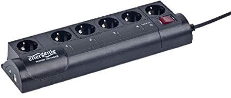 EnerGenie EG-PMS2, programmierbare 6-fach Steckdosenleiste, Überspannungsschutz, USB Schnittstelle