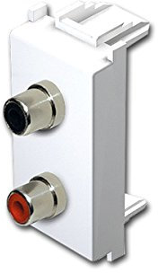 TEM Modul-Plus Steckdose 2 Volte 1M, Weiß