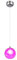 Kairry Kronleuchter Pendel Leuchter Hängeleuchte Pendelleuchte Farbige Bubble Ball Lampe Glas Esszimmerlampe Für Mehrflammige Leuchten Buntglas Höhenverstellbare 100CM (Color : Single Head Magenta)