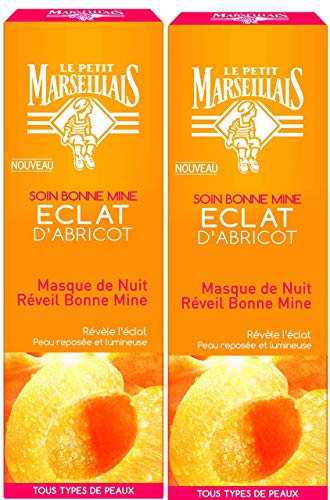 Le Petit Marseillais Masque Nuit Réveil Bonne Mine Eclat Abricot Tub 50 ml - Lot de 2