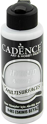 Cadence Multipurpose Acrylic Paint, Artist's Paint, Antique White, 120 ml, Water-Based for All Surfaces