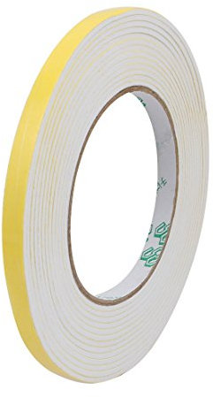 sourcing map Einseitig Versiegelt Stoßfest Schwammband Weiß 8mm Breite 2mm Dicke 5Meter Länge