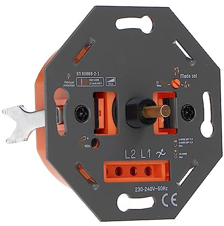LED-Dimmer 3-250W UP-Drehdimmer zum Dimmen von LED und Halogen 3-250 W kompatibel mit Busch-Jaeger, Gira, Kopp, Merten, Jung, Berker, Phasenanschnitt und Phasenabschnitt