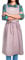 SPDYCESS Schürzen Japanischer Stil Kochschürze Damen mit 2 Taschen Kreuz Zurück Baumwolle Küchenschürze Kellner Schürze für Backen Restaurant Café Malerei