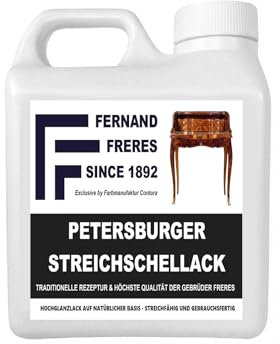 1 Liter Streichschellack Möbellack glänzend Isoliergrund Schellack Politur Lack