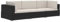 vidaXL Garten Sofagarnitur 3-TLG. mit Auflagen 3er Sofa Couch Lounge Gartensofa Gartenmöbel Sitzgruppe Rattansofa Poly Rattan Schwarz