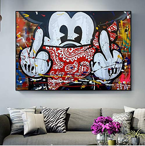 panggedeshoop Modulaire Toile HD Impressions Nordique De Bande Dessinée Mignon Mickey Mouse Photos Mur Art Peintures Décor À La Maison Affiches pour Le Salon40x60cm
